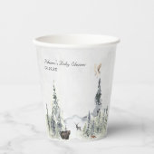 Woodland Forest Baby Dusche Personalisiert Pappbecher (Vorderseite)