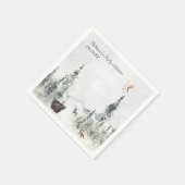 Woodland Forest Baby Dusche Personalisiert Serviette (Ecke)