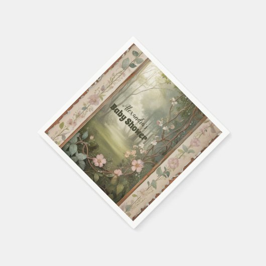 Woodland Forest Baby Dusche Serviette (Ecke)