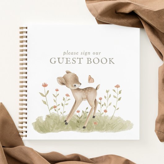Woodland Forest Baby Showbook Notizblock