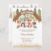 Woodland Forest Baby Shower Invite RSVP Karte (Vorne/Hinten)