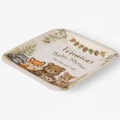 Woodland Forest Baby Shower Pappteller (Gewinkelt)