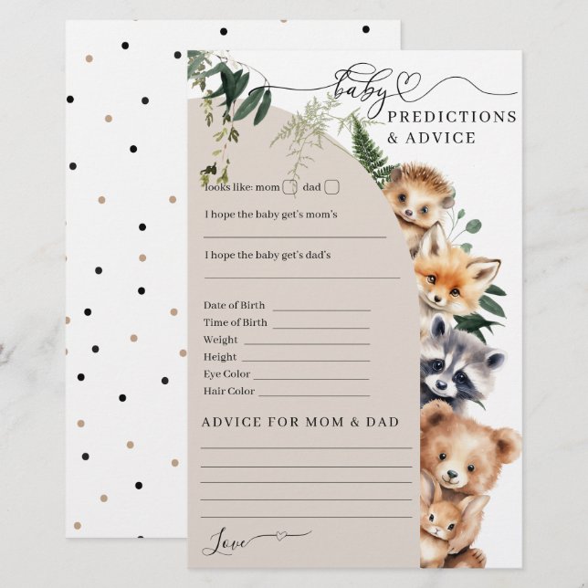 Woodland Forest Baby Showspiel (Vorne/Hinten)