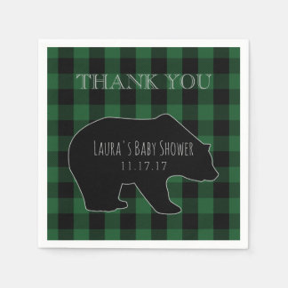 Woodland Forest Boy Babydusche | Lumberjack Karier Serviette