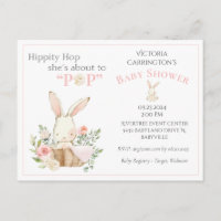 Woodland Forest Bunny Pink Floral Baby Dusche