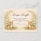 Woodland Forest Diapper Raffle Begleitkarte (Vorderseite)