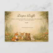 Woodland Forest Friends Diapper Raffle Begleitkarte (Vorderseite)