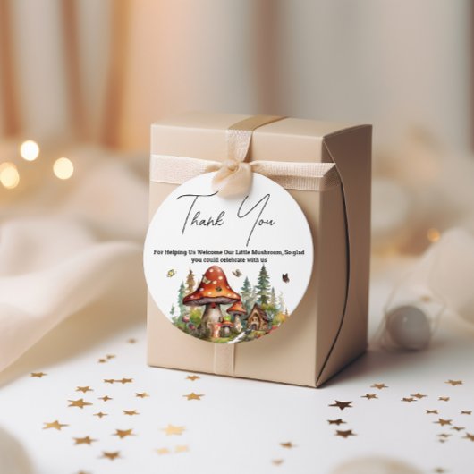 Woodland Forest Mushroom Baby Showdown Danke Geschenkanhänger