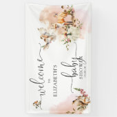 Woodland Forest Pumpkin Fall Baby Dusche Willkomme Banner (Vertikal)