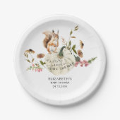 Woodland Forest Pumpkin Fall Floral Baby Dusche Pappteller (Vorderseite)
