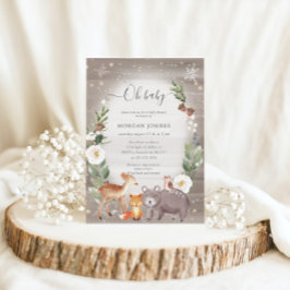 Woodland Forest Sparkle Kinderdusche Einladung