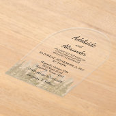 Woodland Forest Wedding Green Acryleinladungen (Ablage )