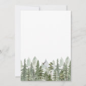 Woodland Forest Wedding Green Einladung (Rückseite)