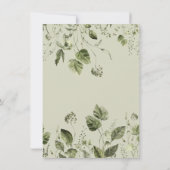 Woodland Forest Wreath Crib Cradle Baby Dusche Einladung (Rückseite)