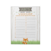 Woodland Fox ABC Baby Showspielpaket Notizblock (Rotiert)