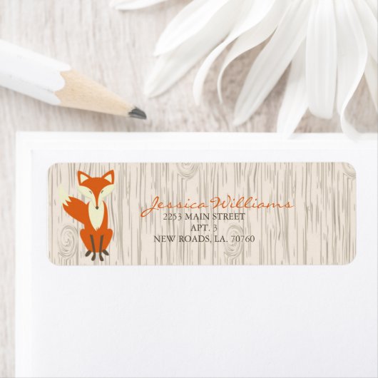 Woodland Fox Address Labels (Insitu)
