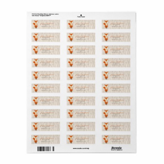 Woodland Fox Address Labels (Vorne)