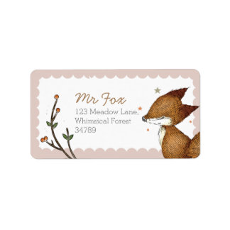 Woodland Fox Address Labels Adressaufkleber