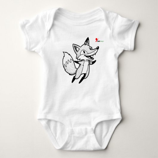 Woodland Fox Baby Bodysuit Baby Strampler (Vorderseite)