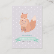 Woodland Fox Baby Shower Advice Card für Mami