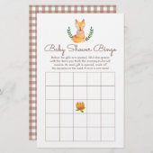 Woodland Fox Babydusche Bingo Game (Vorne/Hinten)