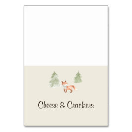 Woodland Fox Babydusche Buffet Food Labels Tischnummer
