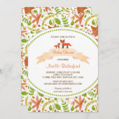 Woodland Fox Babydusche Invites / Mutter und Kind Einladung (Vorne/Hinten)