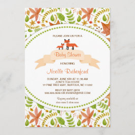 Woodland Fox Babydusche Invites / Mutter und Kind Einladung