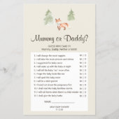Woodland Fox Babydusche Mummy oder Daddy Game Flyer (Vorne)