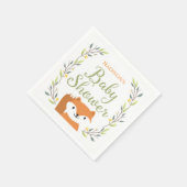 Woodland Fox Babydusche Napkins Serviette (Ecke)
