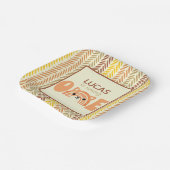 Woodland Fox Boho Rainbow Pappteller (Gewinkelt)