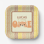 Woodland Fox Boho Rainbow Pappteller (Vorderseite)