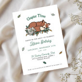 Woodland Fox Buch zum Geburtstag Einladung