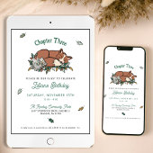 Woodland Fox Buch zum Geburtstag Einladung