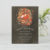 Woodland Fox Cub Babydusche Halbpension Einladung (Stehend Vorderseite)