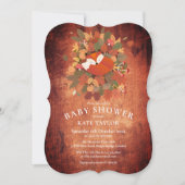 Woodland Fox Cub Kinderdusche / Sprinkle Einladung (Vorderseite)