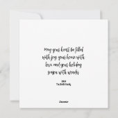 Woodland Fox Flat Holiday Card Feiertagskarte (Rückseite)