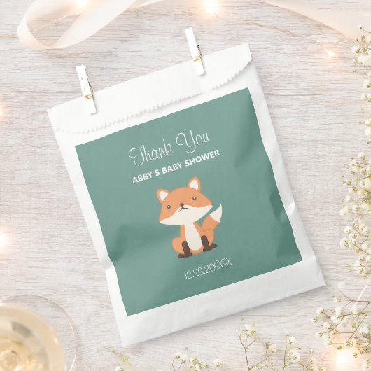 Woodland Fox Forest Baby Dusche nach Maß Geschenktütchen (Ausgeschnitten)