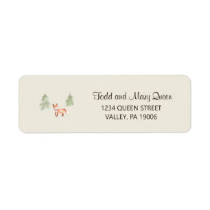 Woodland Fox Girl Babydusche Rücksendeadresse