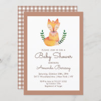 Woodland Fox Girls Babydusche