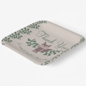 Woodland Fox Greenerenery Kinderdusche Rustikal Pappteller (Gewinkelt)