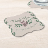 Woodland Fox Greenerenery Kinderdusche Rustikal Untersetzer (angewinkelt)