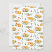 Woodland Fox Herbst Babydusche Einladung (Rückseite)