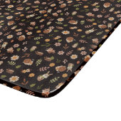 Woodland Fox Herbstthema dunkel Schneidebrett (Ecke)