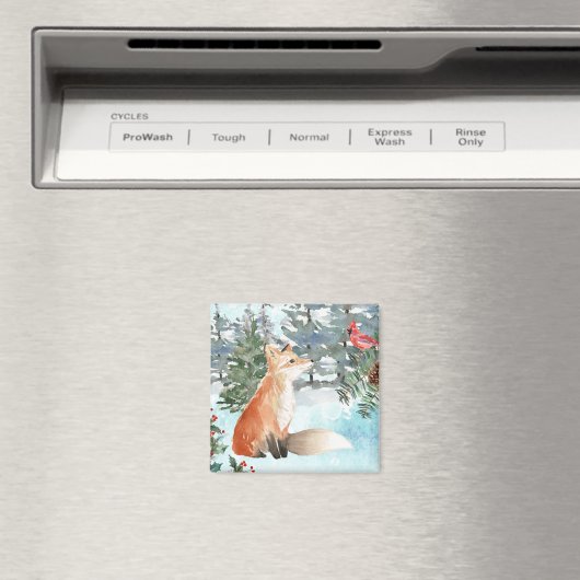 Woodland Fox Holiday Magnet (In Situ (Geschirrspüler))