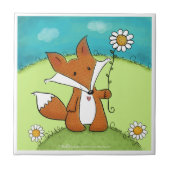 Woodland Fox Kleine Liebe für Sie Fliese (Vorderseite)