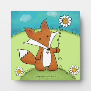 Woodland Fox Kleine Liebe für Sie Fotoplatte