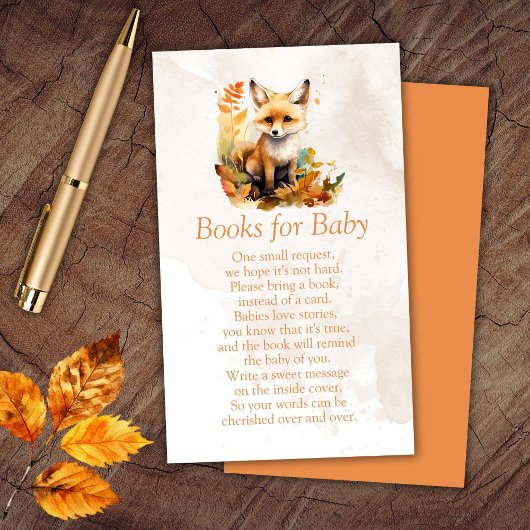 Woodland Fox Niedlich Baby Showbücher für Baby Begleitkarte