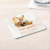 Woodland Fox Niedliche Babydusche Rechteckiger Pappuntersetzer (angewinkelt)