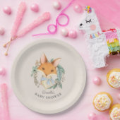 Woodland Fox Portrait Babydusche für Jungen Pappteller (Party)